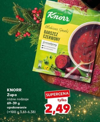 Zupa KNORR różne rodzaje 69-39 g promocja w Kaufland