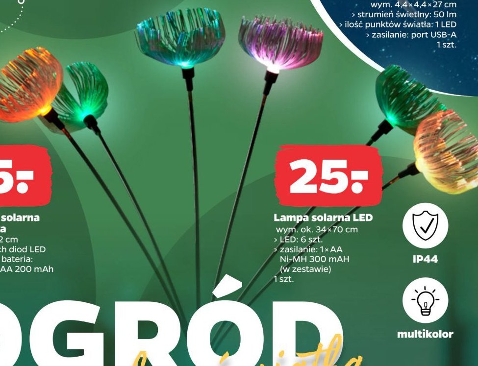 Lampa solarna kwiatek promocja