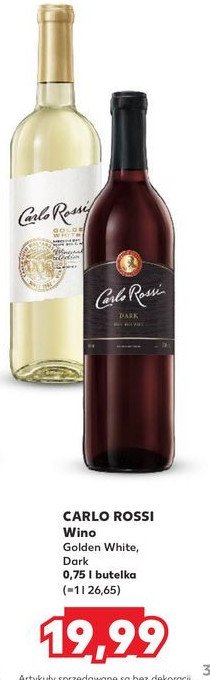 Wino Carlo rossi dark promocja w Kaufland