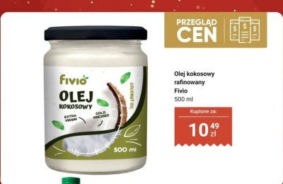 Olej kokosowy rafinowany  promocja w Dino