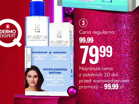 Zestaw oczyszczający żel micelarny 200 ml + nawilżający krem z prebiotykami 50 ml Iwostin hydro sensitia prebio promocja w Super-Pharm