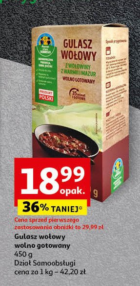 Gulasz wołowy Auchan pewni dobrego promocja