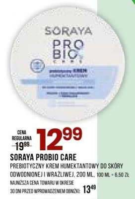 Krem prebiotyczny SORAYA Probio care promocja w Drogerie Natura