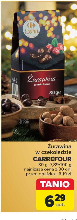 Żurawina w czekoladzie Carrefour extra promocja w Carrefour Market