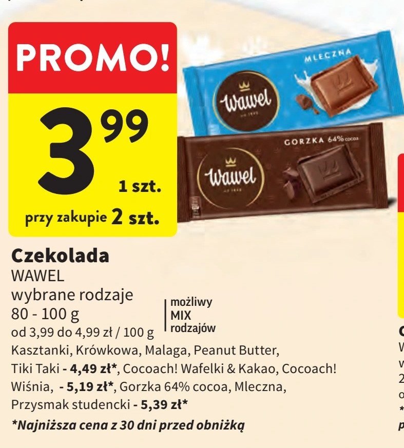 Czekolada mleczna Wawel mleczny promocja