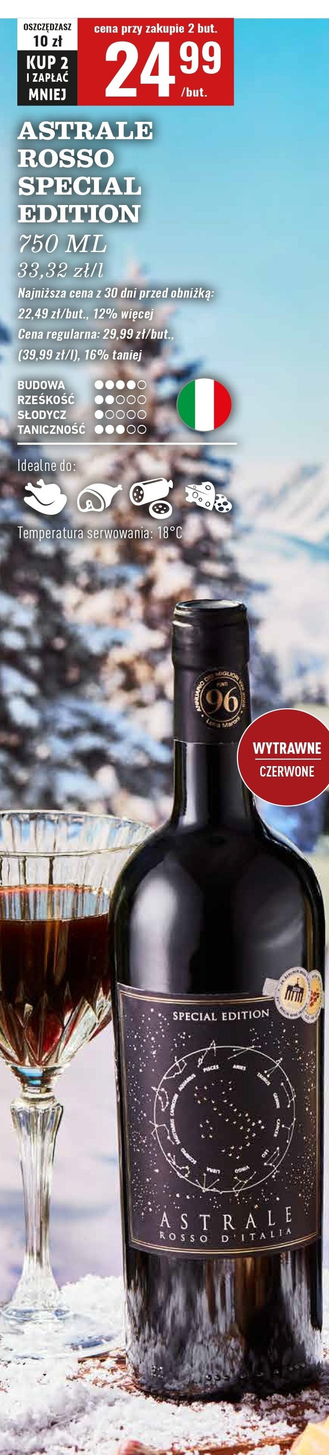 Wino Astrale rosso promocja w Biedronka