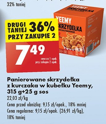 Skrzydełka z kurczaka panierowane Yeemy promocja