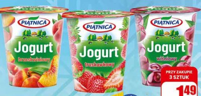 Jogurt owocowy brzoskwiniowy promocja w Dino