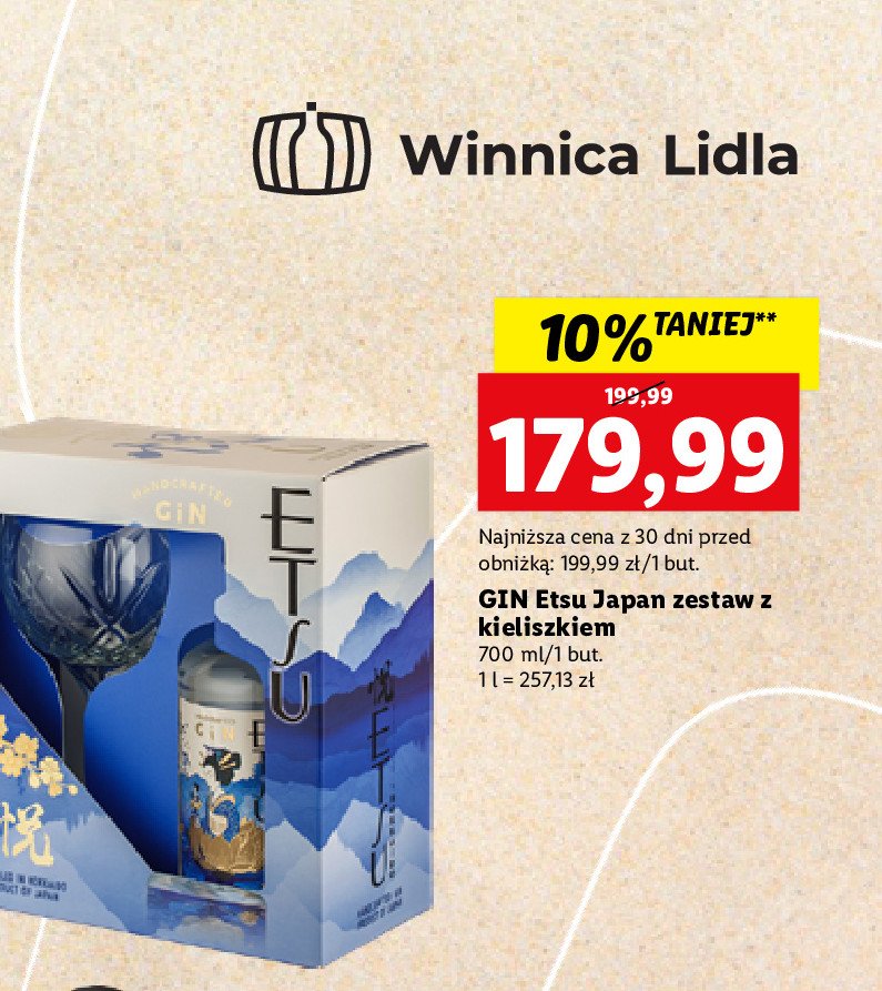 Gin + kieliszki Etsu japan promocja