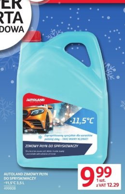 Płyn zimowy AUTOLAND do spryskiwaczy -11,5°C 3,5 L promocja w Selgros
