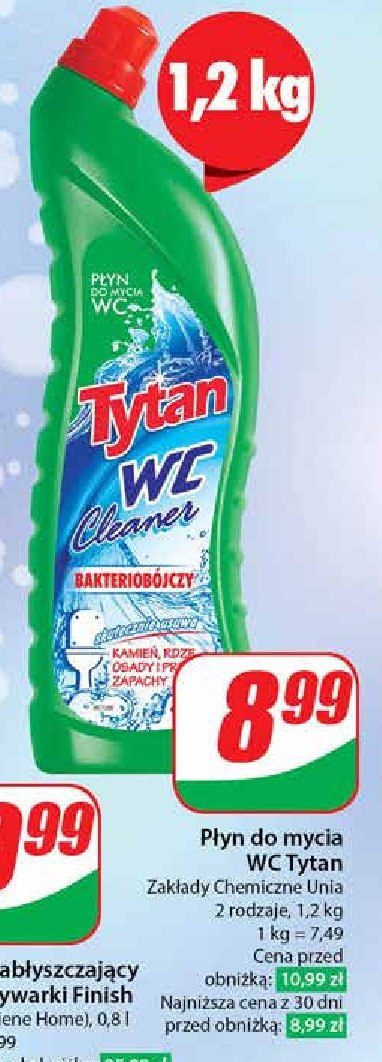 Płyn do wc zielony Tytan wc promocja