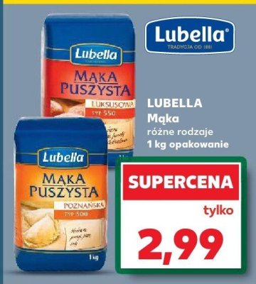 Mąka Lubella różne rodzaje promocja w Kaufland