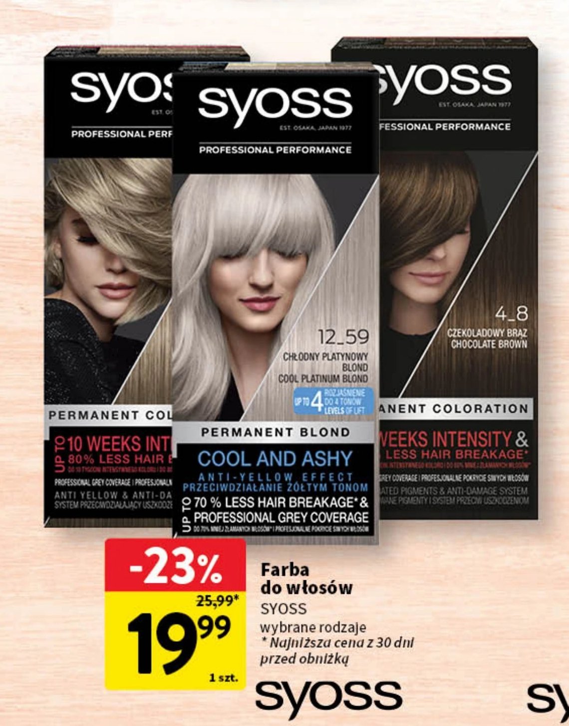 Farba do włosów Syoss professional performance promocja w Intermarche