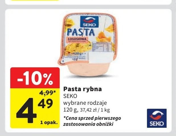 Pasta łososiowa Seko promocja