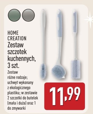Zestaw szczotek kuchennych 3 szt. HOME CREATION promocja w Aldi