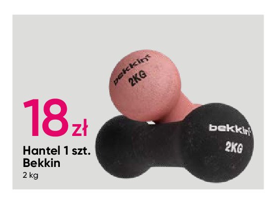 Hantel 2 kg Bekkin promocja w Pepco