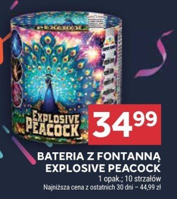 Bateria z fontanną Explosive Peacock promocja w Stokrotka