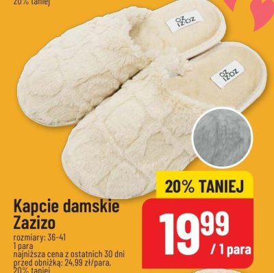 Kapcie damskie rozmiary: 36-41  promocja w POLOmarket