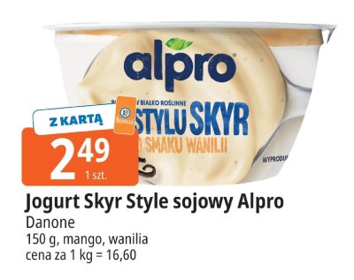 Jogurt Skyr Style sojowy Alpro mango, wanilia promocja w Leclerc