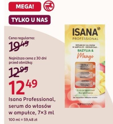 Serum do włosów w ampułce, 7x3 ml promocja w Rossmann