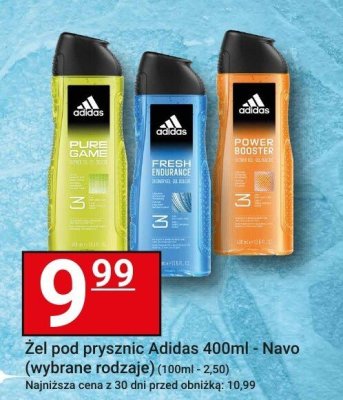 Żel pod prysznic Adidas 400ml - Navo (wybrane rodzaje) promocja w Hitpol