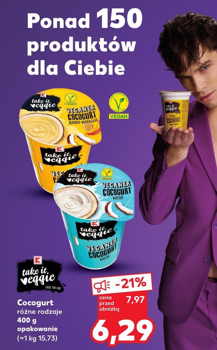 Jogurt kokosowy K-take it veggie promocja w Kaufland