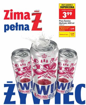 Piwo Żywiec Malinaz promocja w Biedronka