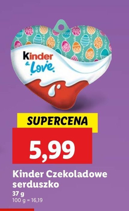 Czekoladka serce i love you Kinder promocja