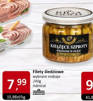 Filety śledziowe wybrane rodzaje Admiral 240g promocja w Market Point