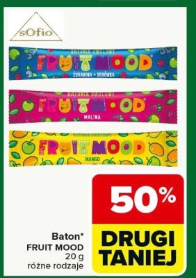 Baton FRUIT MOOD SOFIO 100 g różne rodzaje promocja w Carrefour