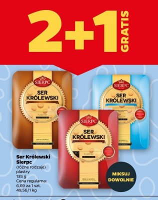 Ser Królewski plastry 2+1 GRATIS promocja w Netto