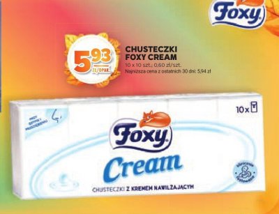 Chusteczki Foxy Cream promocja w Stokrotka