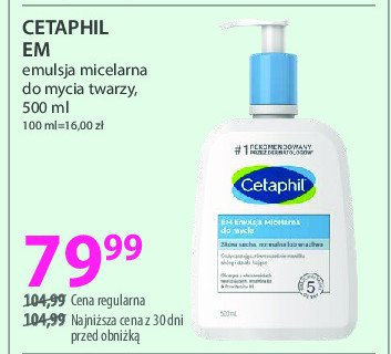 Emulsja micelarna do mycia Cetaphil promocja