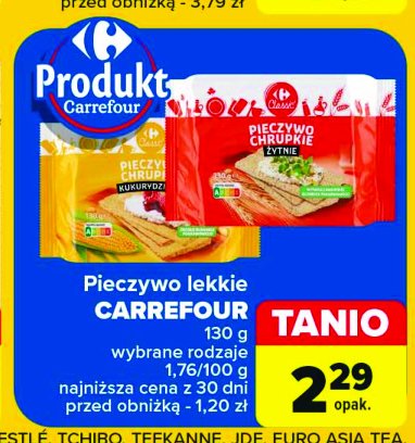 Pieczywo chrupkie kukurydziane Carrefour promocja