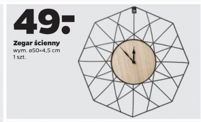 Zegar ścienny śr. 50 cm promocja