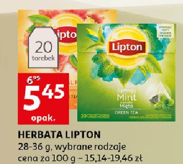 Herbata mint Lipton clear green promocja