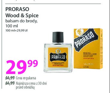 Balsam do brody PRORASO WOOD AND SPICE promocja