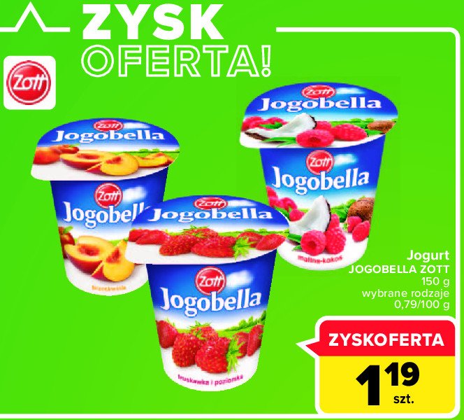 Jogurt malina-kokos Zott jogobella promocja