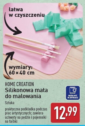 Mata silikonowa do malowania Home creation promocja w Aldi