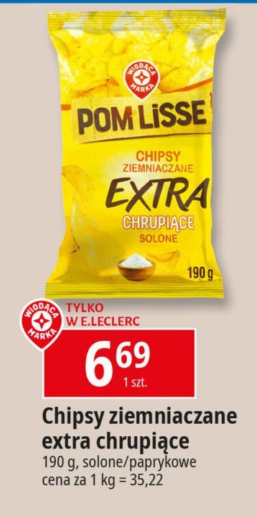 Chipsy extra solone Wiodąca marka pom lisse promocja