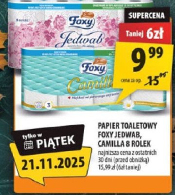 Papier toaletowy Foxy Jedwab, Camilla 8 rolek promocja w Arhelan