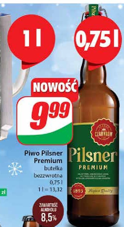 Piwo Czarnków pilsner premium promocja w Dino