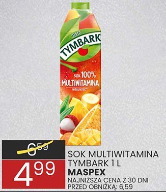 Sok multiwitamina Tymbark 1 l promocja w Wafelek