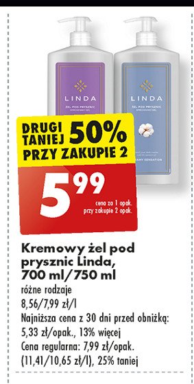 Żel pod prysznic fioletowy Linda promocja