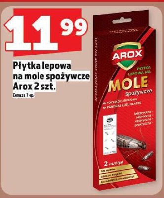 Płytka lepowa na mole spożywcze Arox 2 szt. promocja w TOPAZ