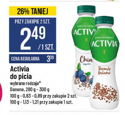 Jogurt siemi臋 lniane Danone activia promocja