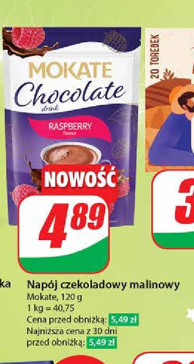 Napój czekoladowy malinowy Mokate chocolate drink promocja w Dino