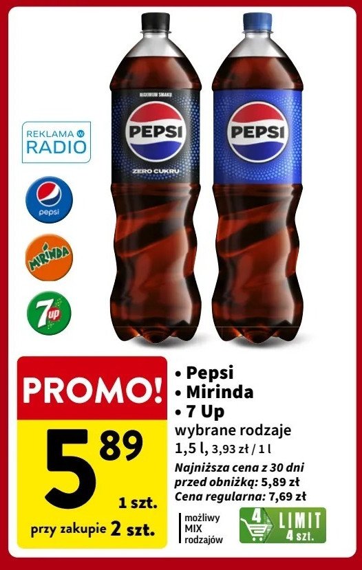 Napoj Pepsi zero promocja w Intermarche