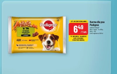 Karma dla psa wybór smaków z warzywami w sosie Pedigree promocja