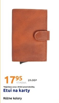 Etui na karty różne kolory promocja w Action